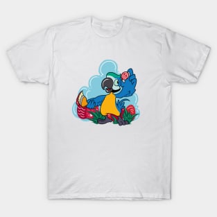 Parrot painting Easter eggs on Easter - Easter Parrot T-Shirt